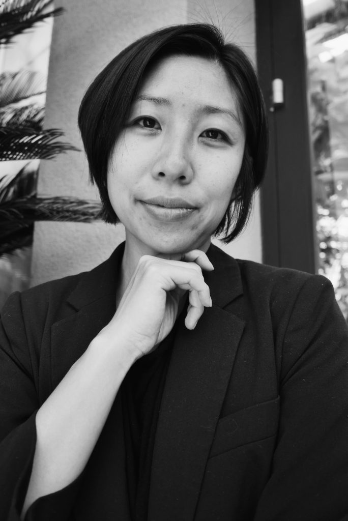 A black and white photograph of Cindy Nguyen.